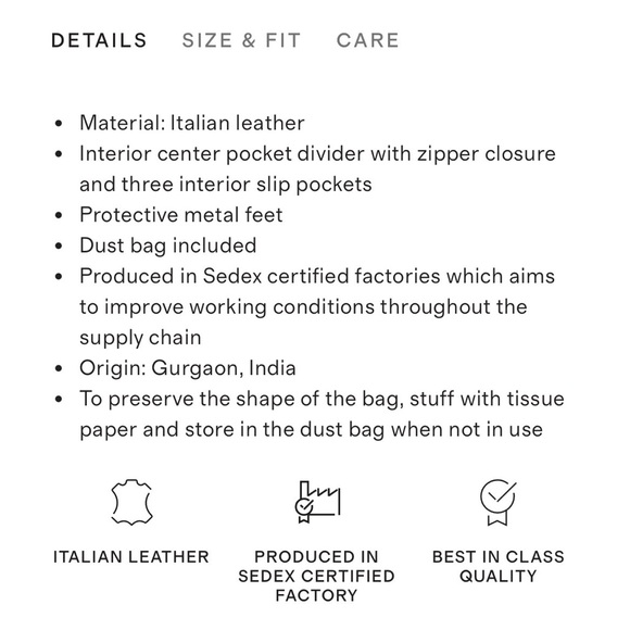 QUINCE- Italian Leather Triple Compartment Tote- Cappuccino
NWT + dust bag - Picture 11 of 11